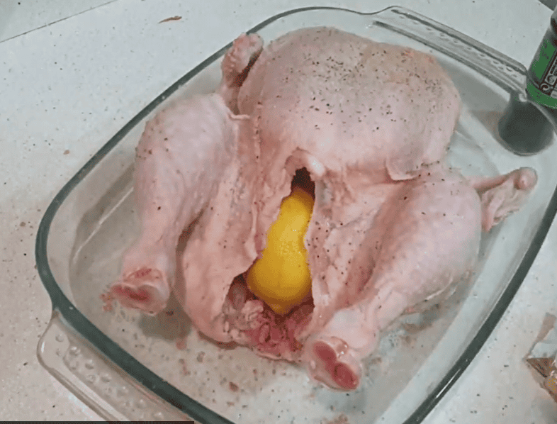 Pollo al horno con limón