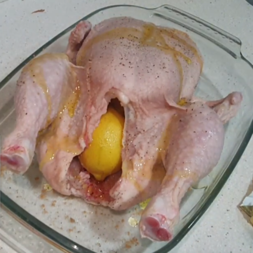 Pollo al horno al limon